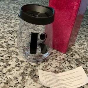Tumbler Cup w/ lid Letter K